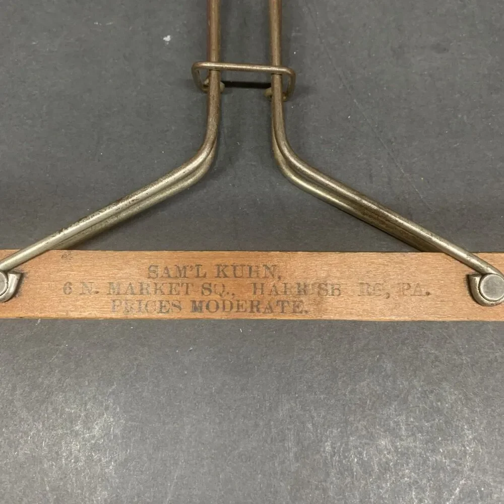 Antique Acme Trouser Hanger 1900 Pat. Sam’L Kuhn Harrisburg Pa Advertising